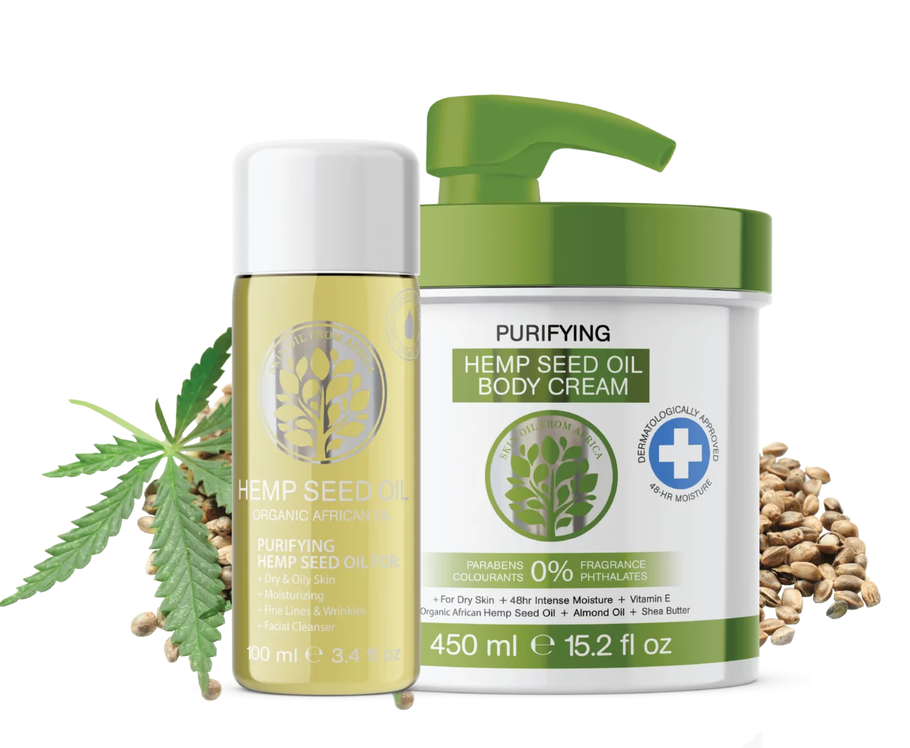 Bodycare From Africa Purifying Hemp Seed Oil Body Cream 450ml