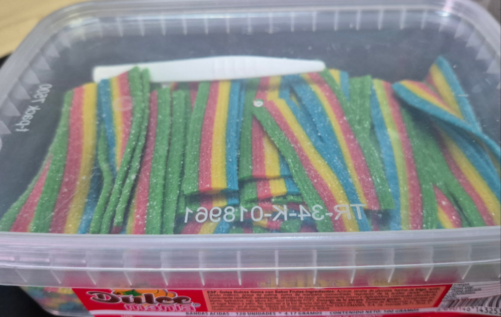 Dulce Mania Tub Rainbow Belts 500G