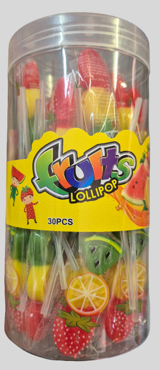 3 Fruits Lollipop 30pcs Jar