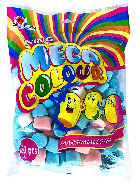 King Mega Colour Marshmallows 120pc