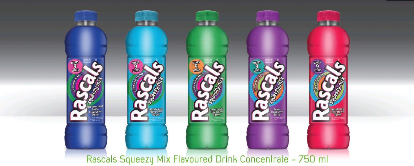 Rascals Squeezy Mix Flavoured Syrup 750ml