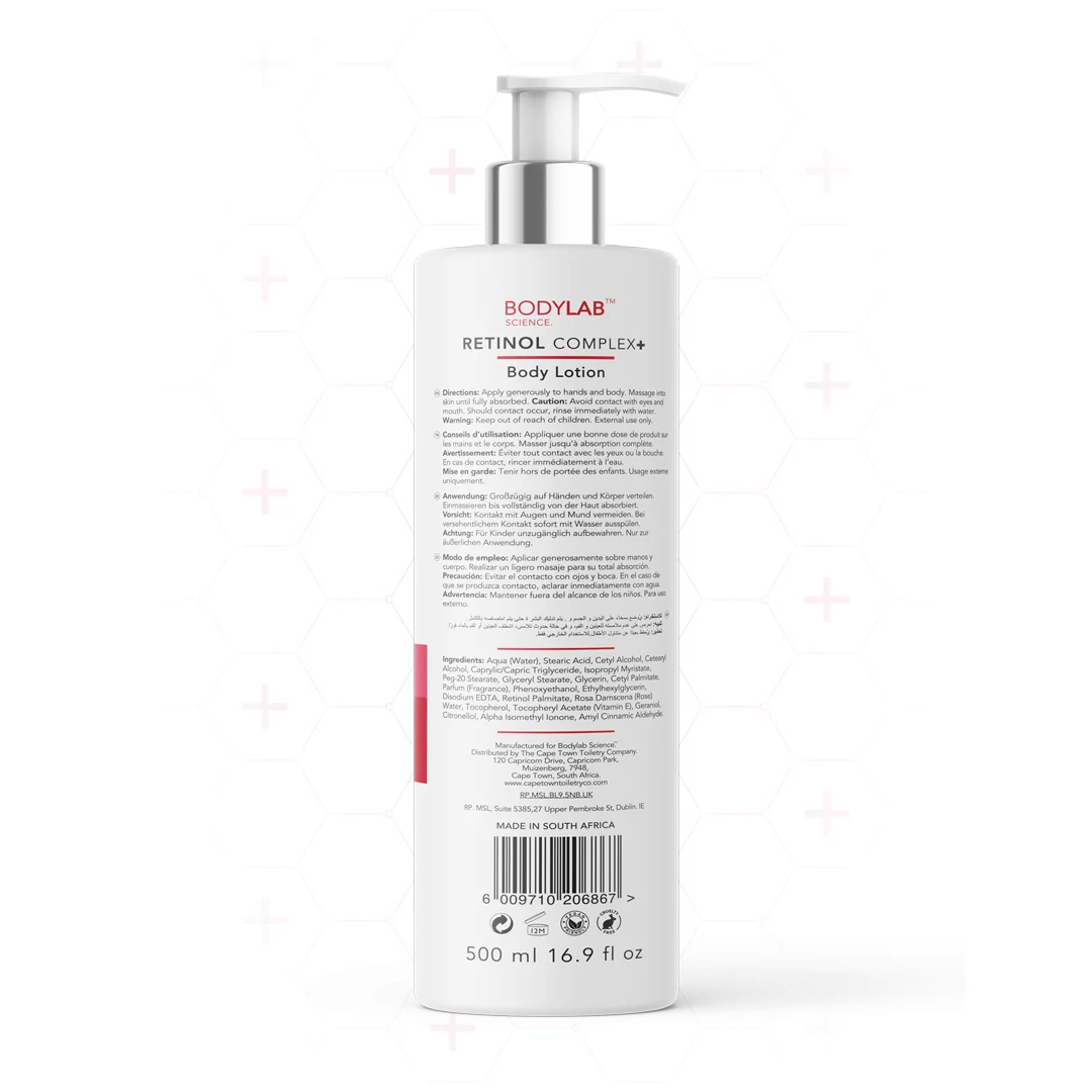BODYLAB™ SCIENCE Retinol Body Lotion for Firming, Toning & Smoothing, 500ml