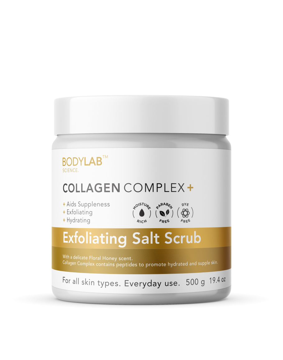 BODYLAB™ SCIENCE Collagen Exfoliating Salt Scrub for Suppleness, Exfoliating & Hydrating, 500g / 19.4 fl oz
