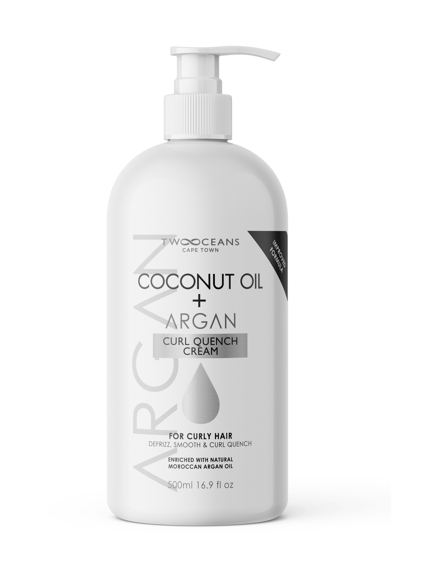 Coconut and Argan Oil Curl Quench Cream, 500ml / 16.9 fl oz
