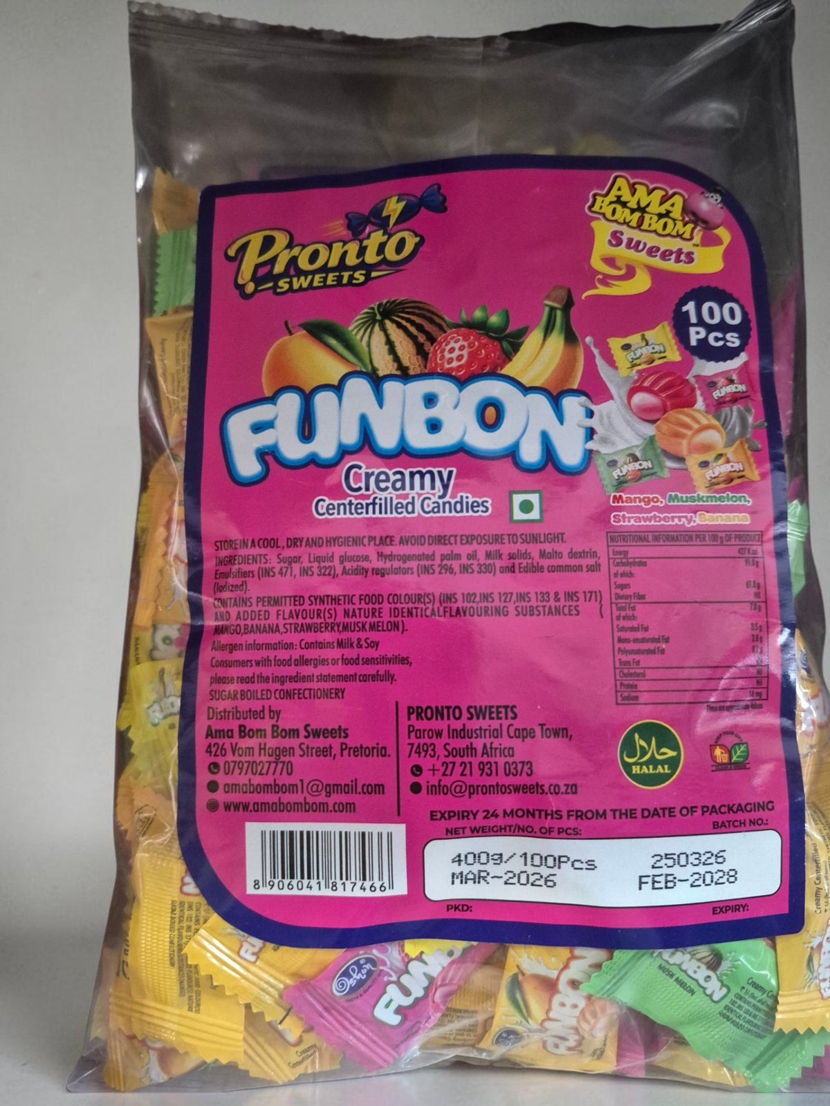 Pronto Creamy Centerfilled Candies 100's