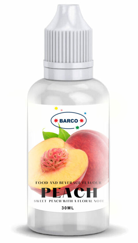 Bottle of Barco Peach Concentrated Flavouring Drops 30ml - Sweet Peach with a Floral Note