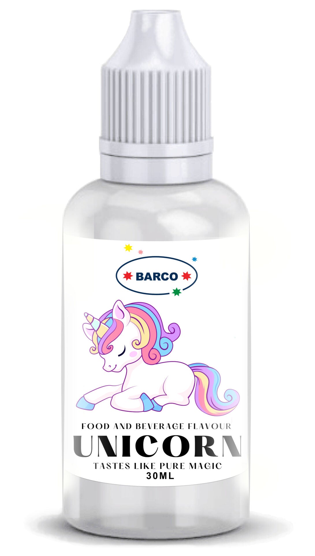 Bottle of Barco Unicorn Concentrated Flavouring Drops 30ml - Tastes like Pure Magic