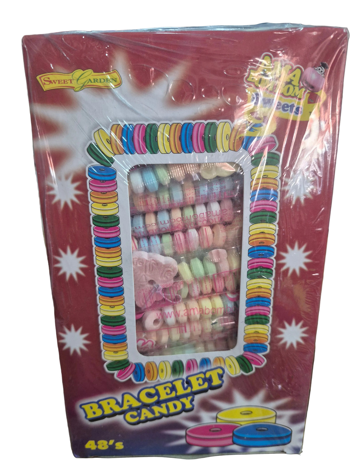 Ama Bom Bom Candy Necklaces & Bracelets – 48-Piece Display Box