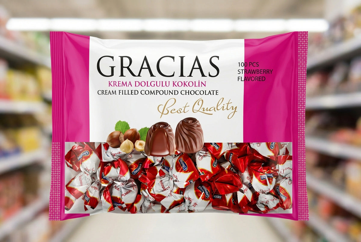 Gracias Cream Filled Compound Chocolate 1KG