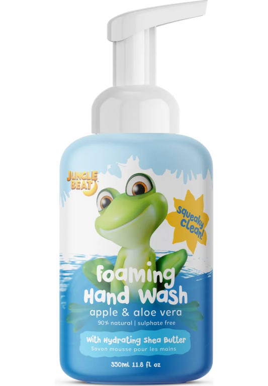 JungleBeat Toddler & Kids Apple and Aloe Foaming Hand Wash, 350ml / 11.8 fl oz