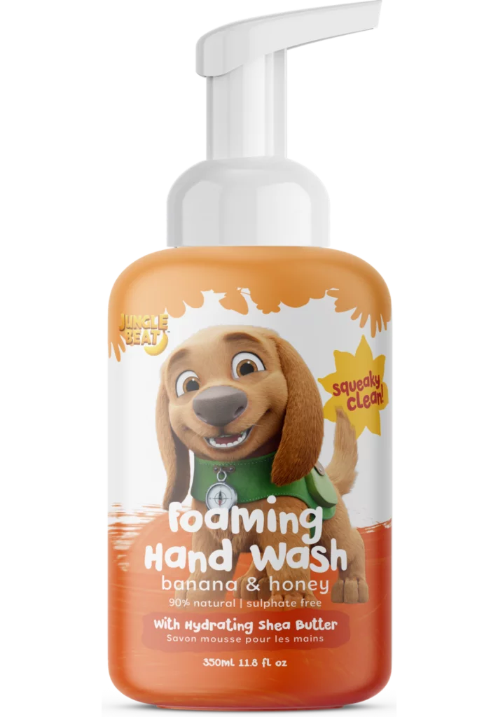 JungleBeat Toddler & Kids Banana and Honey Foaming Hand Wash, 350ml / 11.8 fl oz