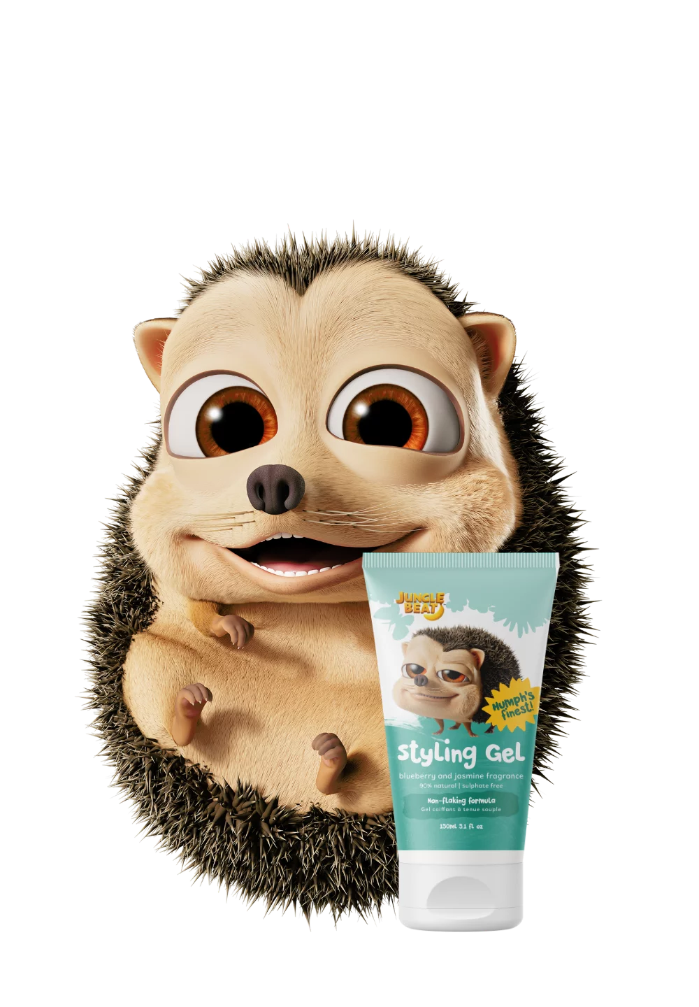 JungleBeat Toddler & Kids Blueberry and Jasmine Styling Gel, 150ml / 5.1 fl oz
