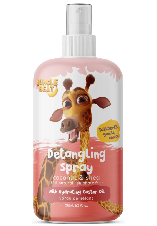 JungleBeat Toddler & Kids Coconut and Shea Detangling Spray, 250ml / 8.5 fl oz