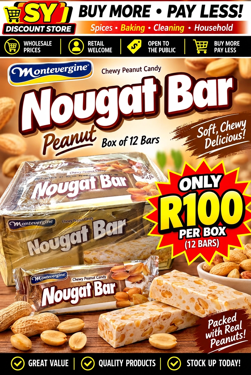 Nougat Bars 45G x 12 Bars Pack