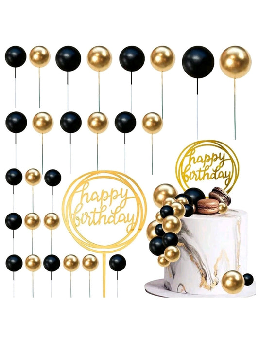 Faux Ball Cake Topper Set - 10pc