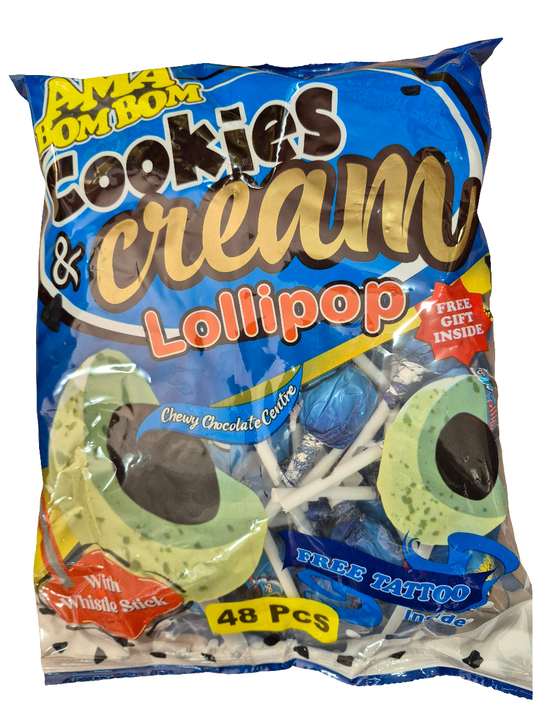 AMA COOKIES & CREAM 48's LOLLIPOPS