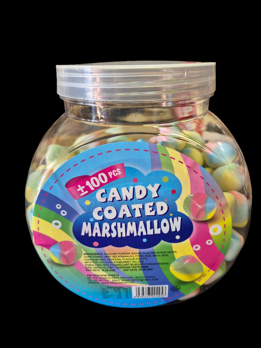 Candy Coated Marshmallow Tub +-100pcs