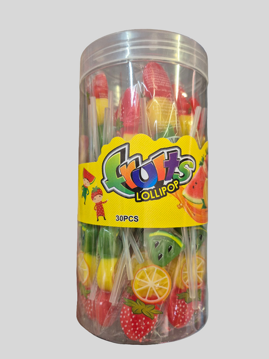 3 Fruits Lollipop 30pcs Jar