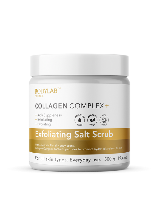 BODYLAB™ SCIENCE Collagen Exfoliating Salt Scrub for Suppleness, Exfoliating & Hydrating, 500g / 19.4 fl oz