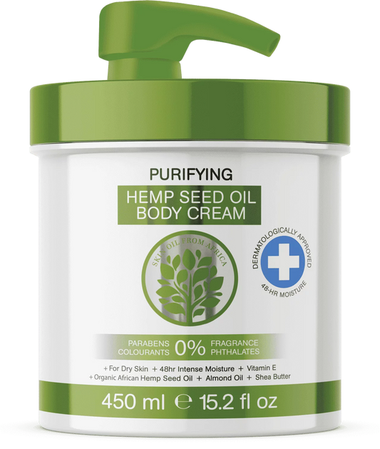 Bodycare From Africa Purifying Hemp Seed Oil Body Cream 450ml