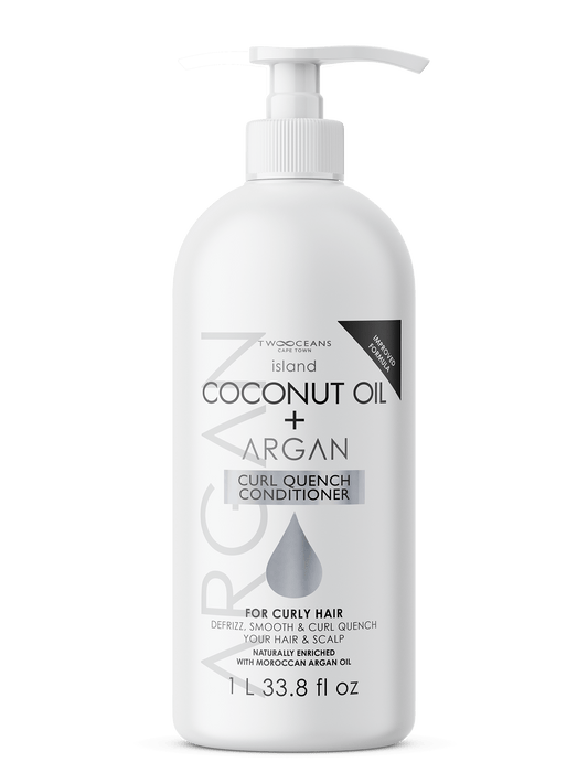 Two Oceans Coconut Oil and Argan Curl Quench Conditioner, 1L / 33.8 fl oz