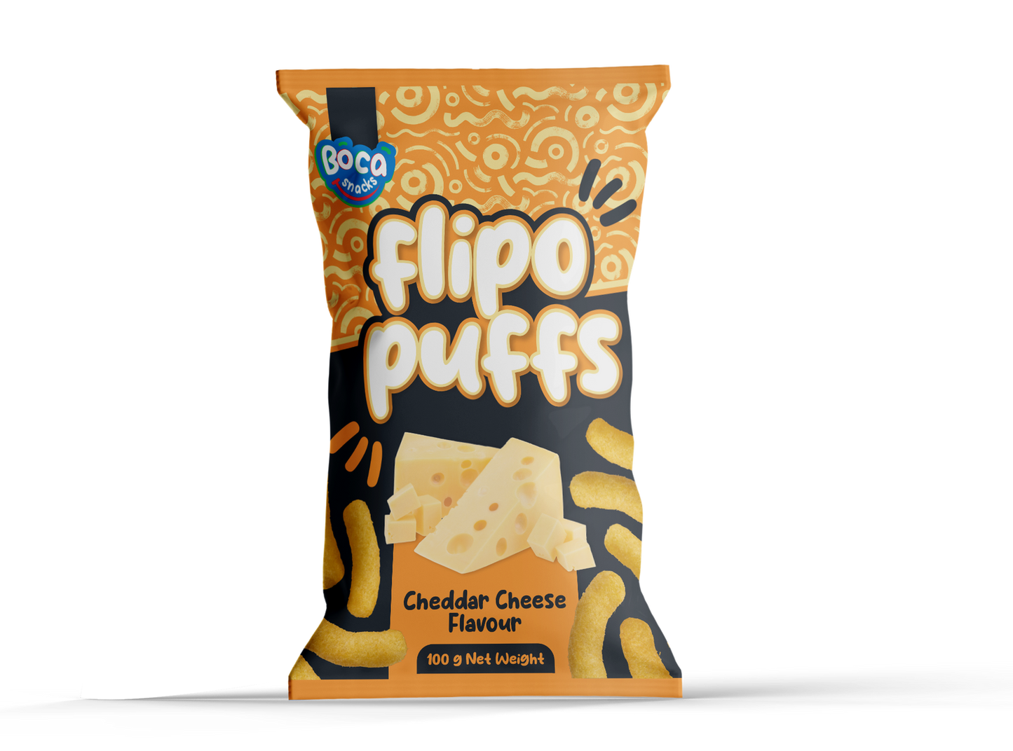 Boca Flipo Puffs Cheddar Cheese 100G