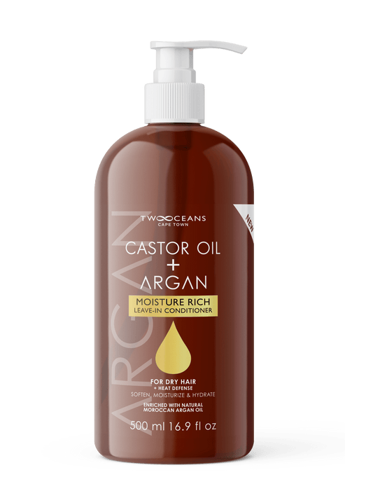 Two Oceans Castor Oil and Argan Leave-in Conditioner, 500ml / 16.9 fl oz